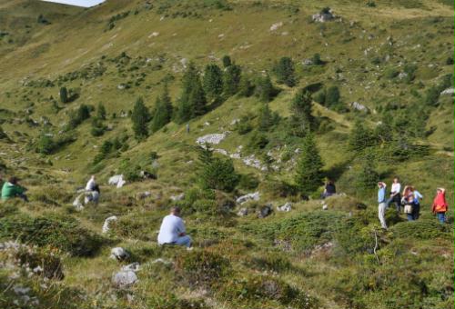 Pause nach steilem Aufstieg!